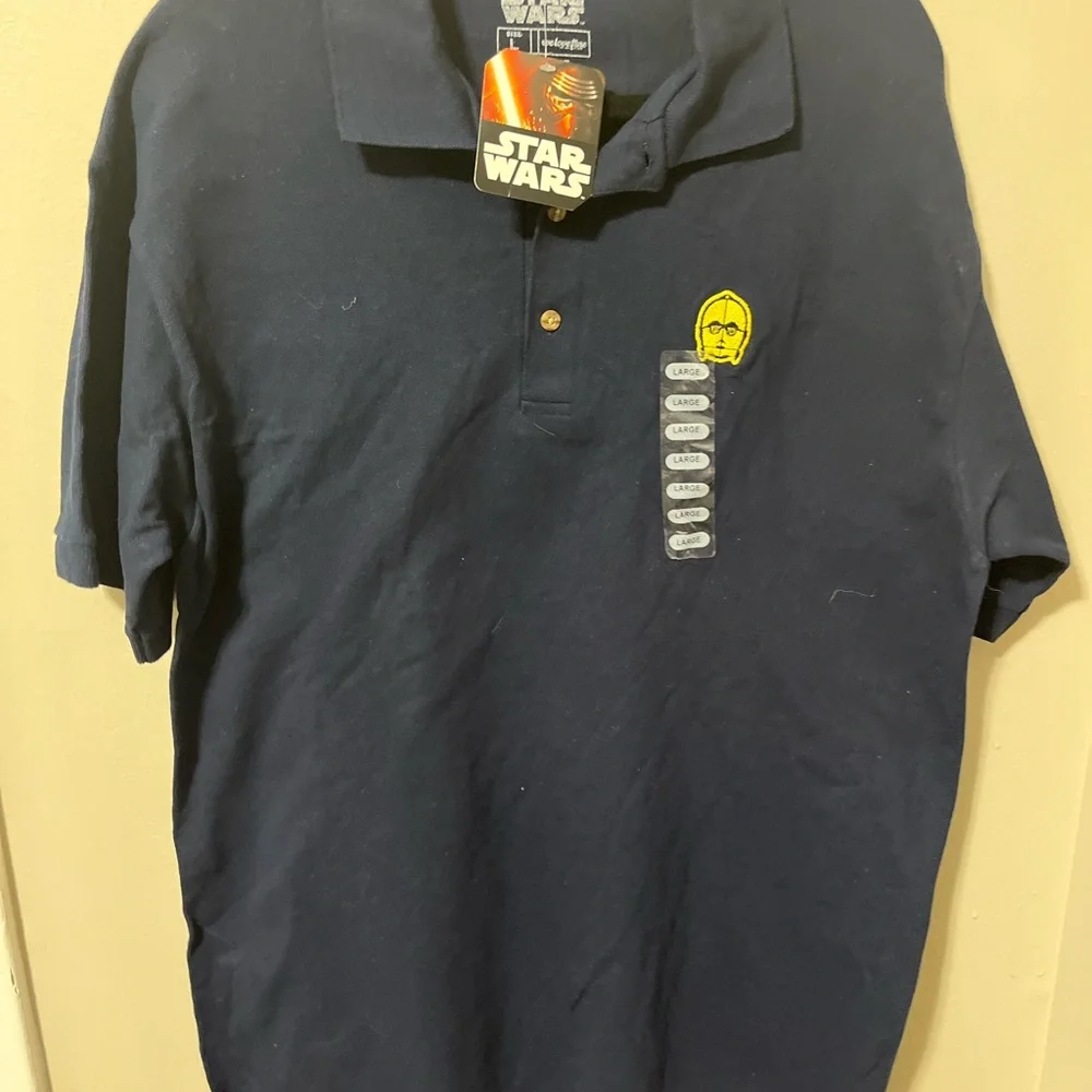 NWT Star Wars Golf Shirt-C3P0 Detail -Large - Picture 5 of 5
